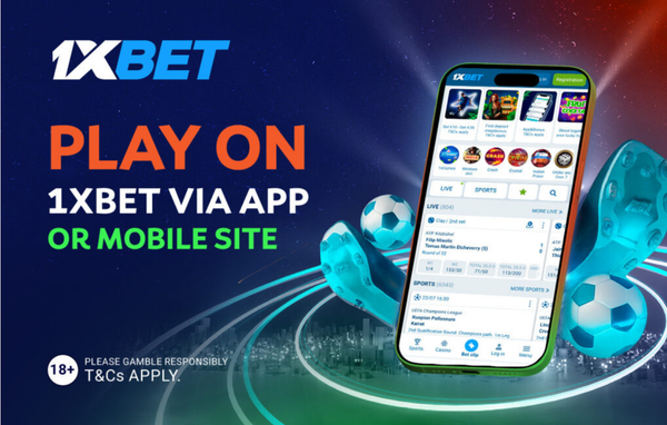 Play on 1xBet via the mobile app or the mobile version of the website